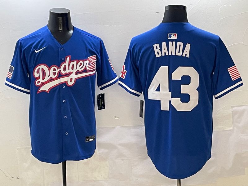 Men Los Angeles Dodgers #43 Banda Blue Second generation Joint Name Nike 2025 MLB Jersey style 1->los angeles dodgers->MLB Jersey